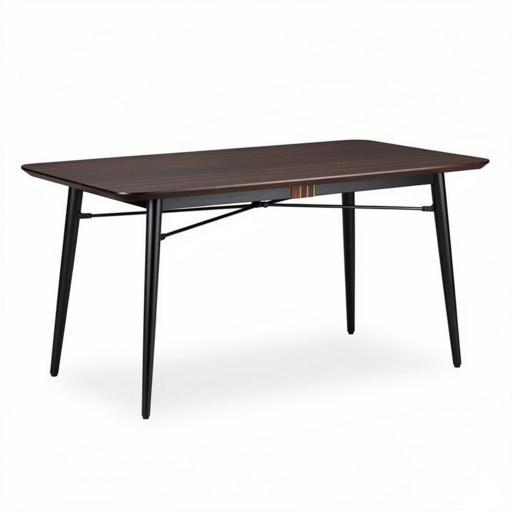 Eettafel van hout en metaal 160 x 80 x 75cm voor dagelijks gebruik