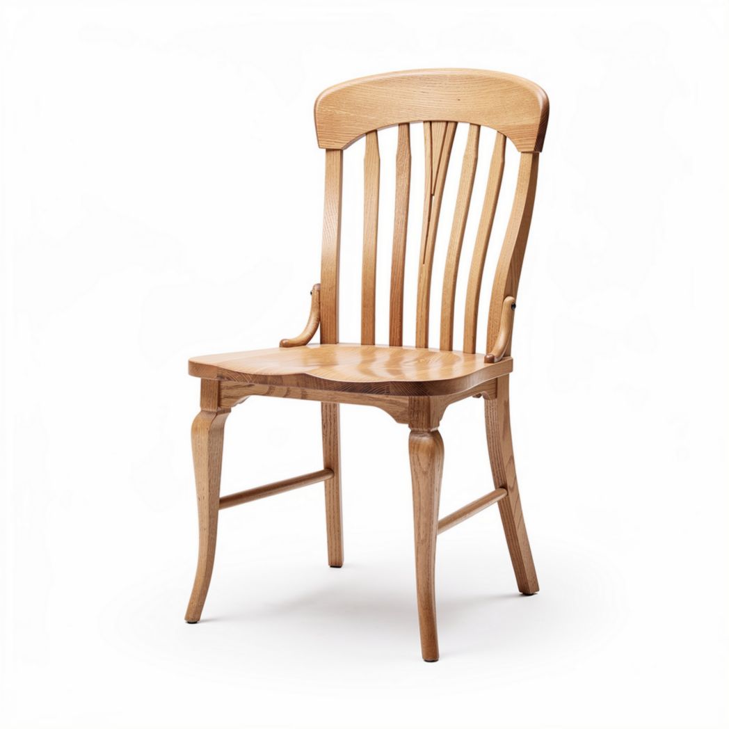 Houten stoel voor binnengebruik met een afmeting van 45 x 45 x 85cm